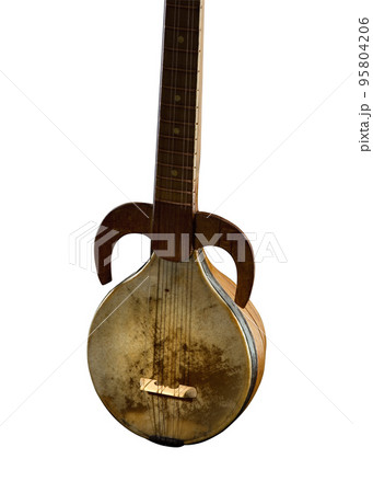 An ancient Asian stringed musical instrument An ancient Asian stringed musical instrument 95804206