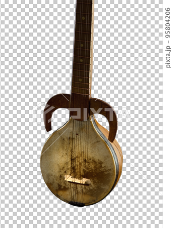 An ancient Asian stringed musical instrument An ancient Asian stringed musical instrument 95804206