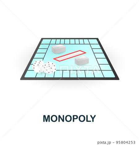 Monopoly icon. 3d illustration from table games collection. Creative Monopoly 3d icon for web design, templates, infographics and more 95804253