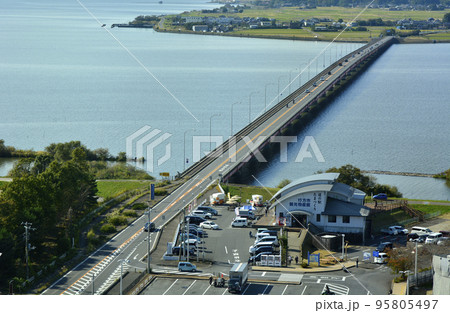 茨城県行方市の霞ヶ浦大橋 茨城県行方市の霞ヶ浦大橋 95805497