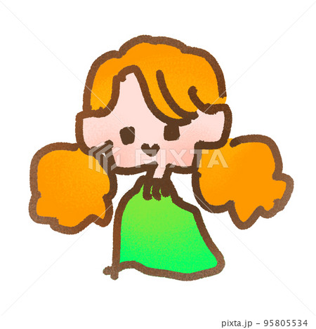 アイコンに使える女の子のイラスト 95805534