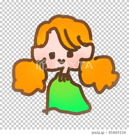 アイコンに使える女の子のイラスト 95805534
