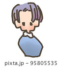アイコンに使える男の子のイラスト 95805535
