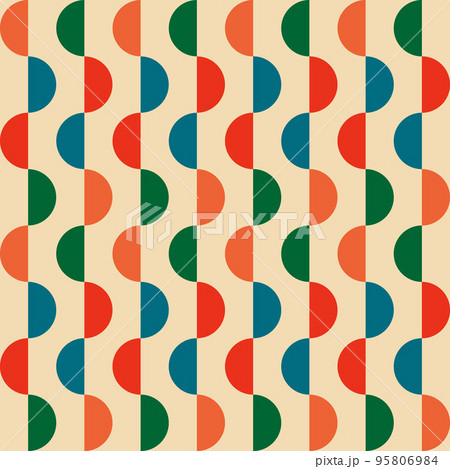 Vintage retro seamless geometric pattern in the style of the 70s and 60s. 95806984