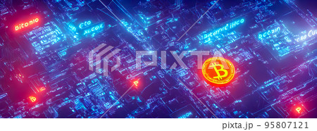 Bitcoin gold coin abstract background. Virtual cryptocurrency concept. bussiness Bitcoin gold coin abstract background. Virtual cryptocurrency concept. bussiness 95807121