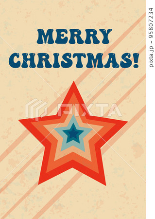 Vintage Christmas card. illustration in retro style 95807234