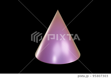 Geometric shape. Holographic 3d shape. 3d rendering. 95807303