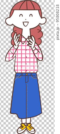 年輕女子拍手笑 95808218