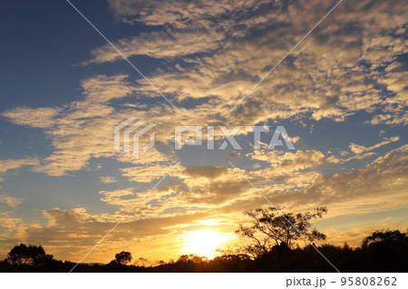 秋の夕焼け空 95808262