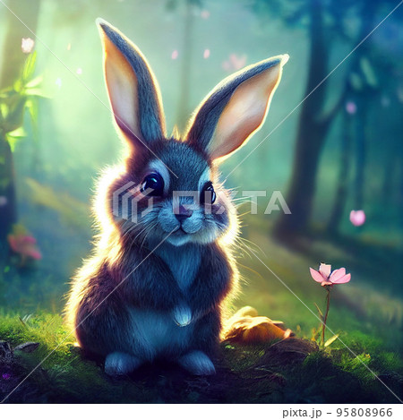 Rabbit is a symbol of the 2023 Chinese New... - Stock Illustration  [95808966] - PIXTA