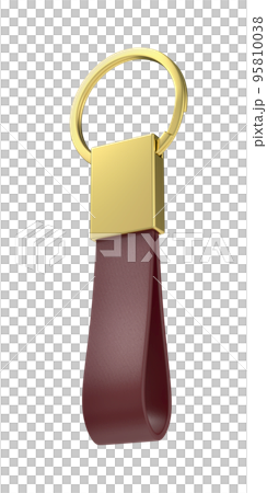 Luxury gold keychain with leather strap Luxury gold keychain with leather strap 95810038