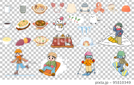 冬のイラストまとめ 冬のイラストまとめ 95810349