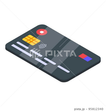 Credit card icon. Isometric of credit card vector icon for web design isolated on white background Credit card icon. Isometric of credit card vector icon for web design isolated on white background 95812340