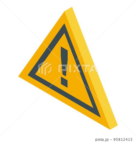 Attention danger authentication icon. Isometric of attention danger authentication vector icon for web design isolated on white background 95812415