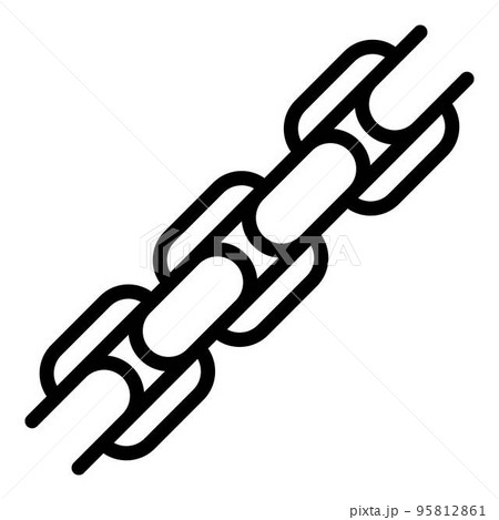 Blacksmith chain icon. Outline blacksmith chain...のイラスト素材 [95812861 ...