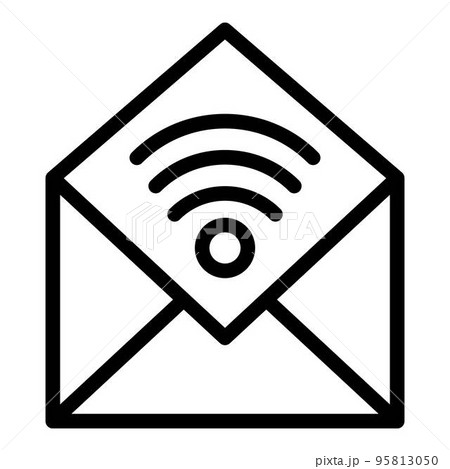 Mail remote access icon. Outline mail remote access vector icon for web design isolated on white background 95813050