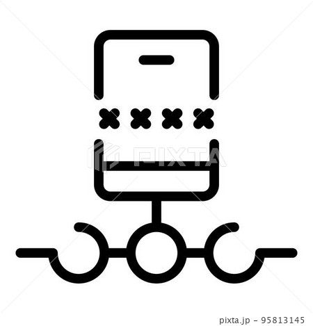 Smartphone authentication icon. Outline smartphone authentication vector icon for web design isolated on white background Smartphone authentication icon. Outline smartphone authentication vector icon for web design isolated on white background 95813145