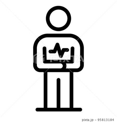 Heartrate personal traits icon. Outline heartrate personal traits vector icon for web design isolated on white background 95813184