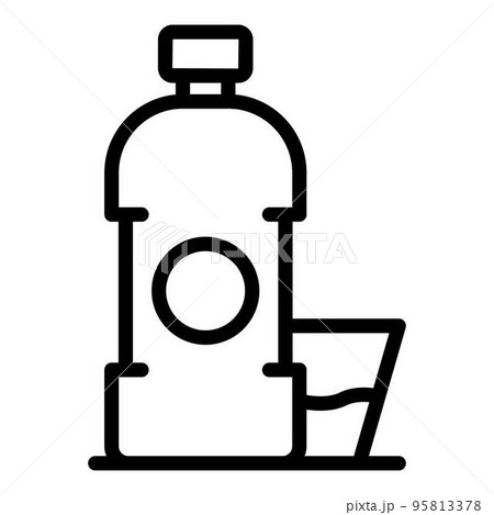 Digestion water bottle icon. Outline digestion water bottle vector icon for web design isolated on white background Digestion water bottle icon. Outline digestion water bottle vector icon for web design isolated on white background 95813378