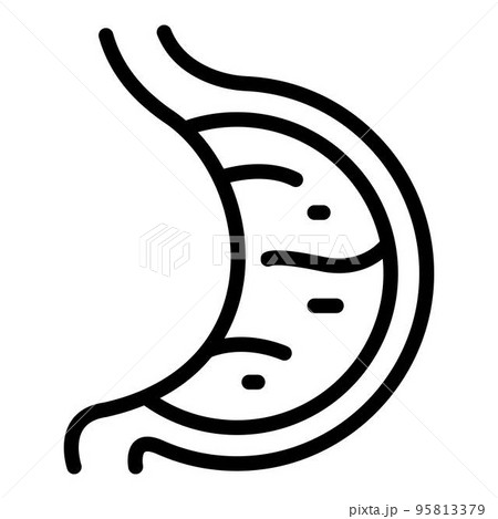 Digestion stomach icon. Outline digestion stomach vector icon for web design isolated on white background Digestion stomach icon. Outline digestion stomach vector icon for web design isolated on white background 95813379