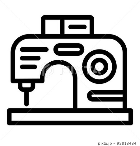 Modern sewing machine icon. Outline modern sewing machine vector icon for web design isolated on white background 95813434