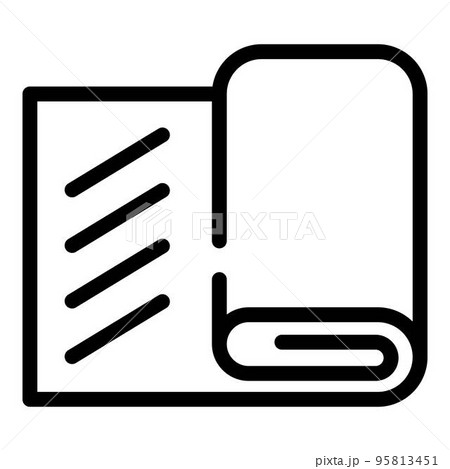 Textile material icon. Outline textile material vector icon for web design isolated on white background 95813451