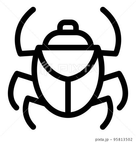 Forest scarab beetle icon. Outline forest scarab beetle vector icon for web design isolated on white background Forest scarab beetle icon. Outline forest scarab beetle vector icon for web design isolated on white background 95813502