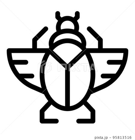Scarab icon. Outline scarab vector icon for web design isolated on white background Scarab icon. Outline scarab vector icon for web design isolated on white background 95813516