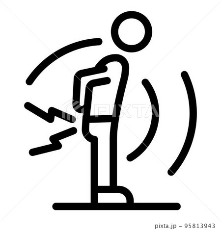 Back sport injury icon. Outline back sport injury vector icon for web design isolated on white background 95813943