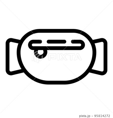 Kid waist bag icon. Outline kid waist bag vector icon for web design isolated on white background 95814272