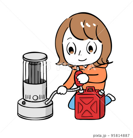 女性 ストーブ 給油 女性 ストーブ 給油 95814887