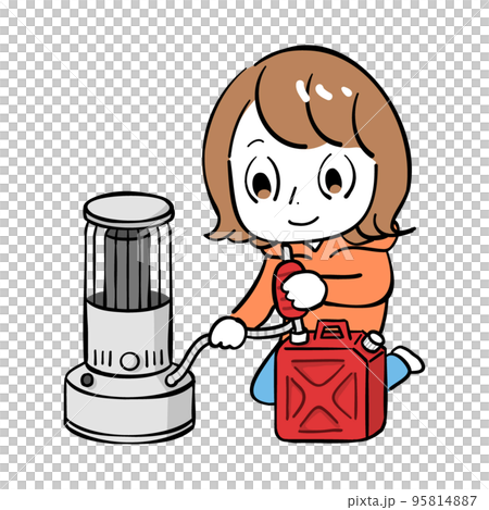 女性 ストーブ 給油 女性 ストーブ 給油 95814887