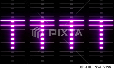 Glowing Purple T Shape VJ Light Lamp Background 95815490