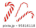Christmas striped red and white candy canes 95816118