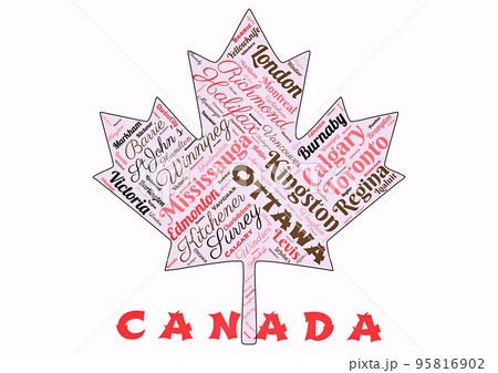 Word cloud of Cities in Canada as background Word cloud of Cities in Canada as background 95816902