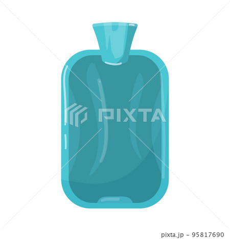 Classic heating pad for the home. Rubber heat pad Warmer for the winter Vector isolated illustration on white background 95817690