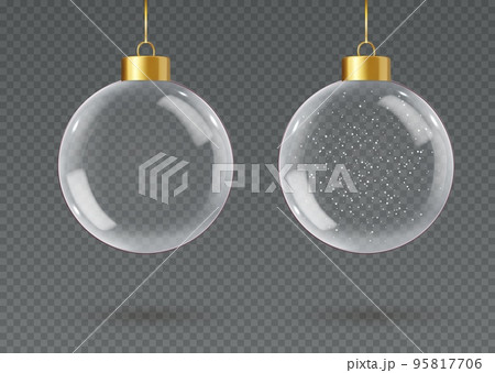 3d Realistic hanging glass christmas balls 3d Realistic hanging glass christmas balls 95817706