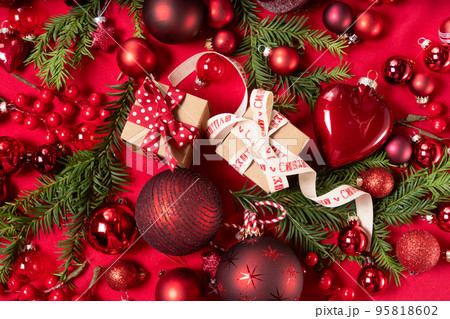 Monochrome red christmas lifestyle 95818602