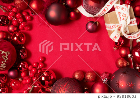 Monochrome red christmas lifestyle Monochrome red christmas lifestyle 95818603