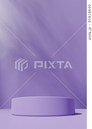 Vertical image of scene with a podium for product presentation, 3d rendering 95818640
