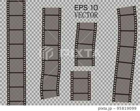 Set of vector film strip isolated on transparent background Set of vector film strip isolated on transparent background 95819099
