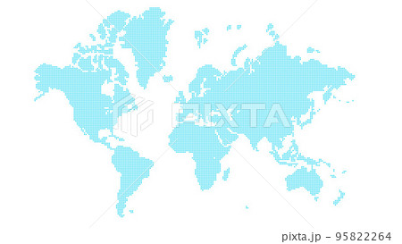 世界地図のドットイラスト 95822264