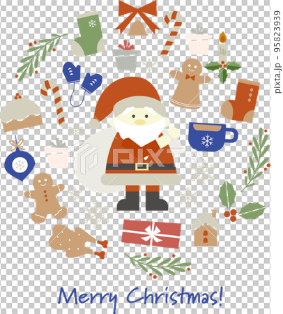 Christmas card illustration Santa Claus 95823939
