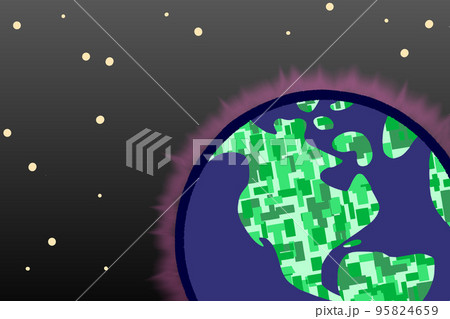 オゾン層の破壊　地球　イラスト 95824659