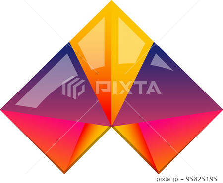 Abstract wing triangle logo illustration in...のイラスト素材 [95825195] - PIXTA