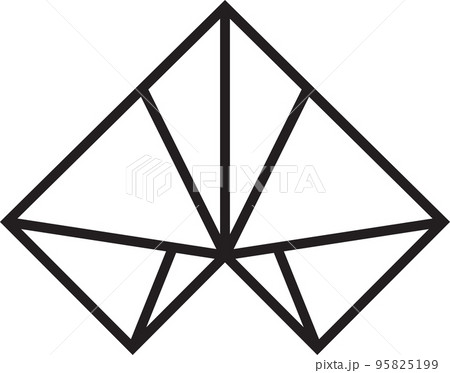 Abstract wing triangle logo illustration in...のイラスト素材 [95825199] - PIXTA