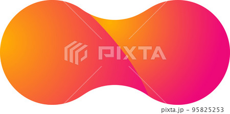 Abstract overlapping circle logo illustration in trendy and minimal style Abstract overlapping circle logo illustration in trendy and minimal style 95825253