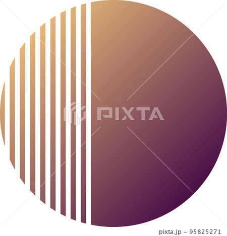 Abstract circle and line logo illustration in trendy and minimal style 95825271