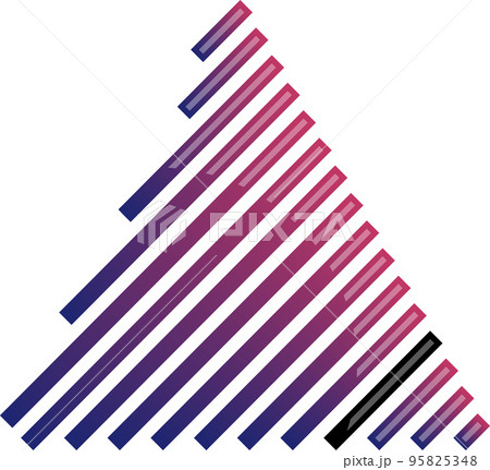 Abstract triangle mountain logo illustration in trendy and minimal style 95825348