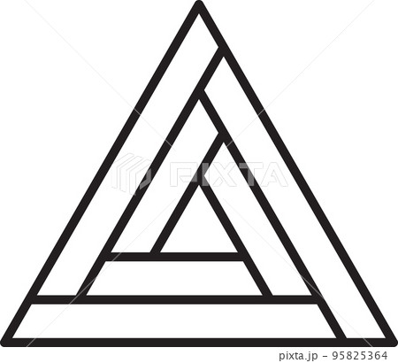 Abstract pyramid triangle logo illustration in trendy and minimal style Abstract pyramid triangle logo illustration in trendy and minimal style 95825364